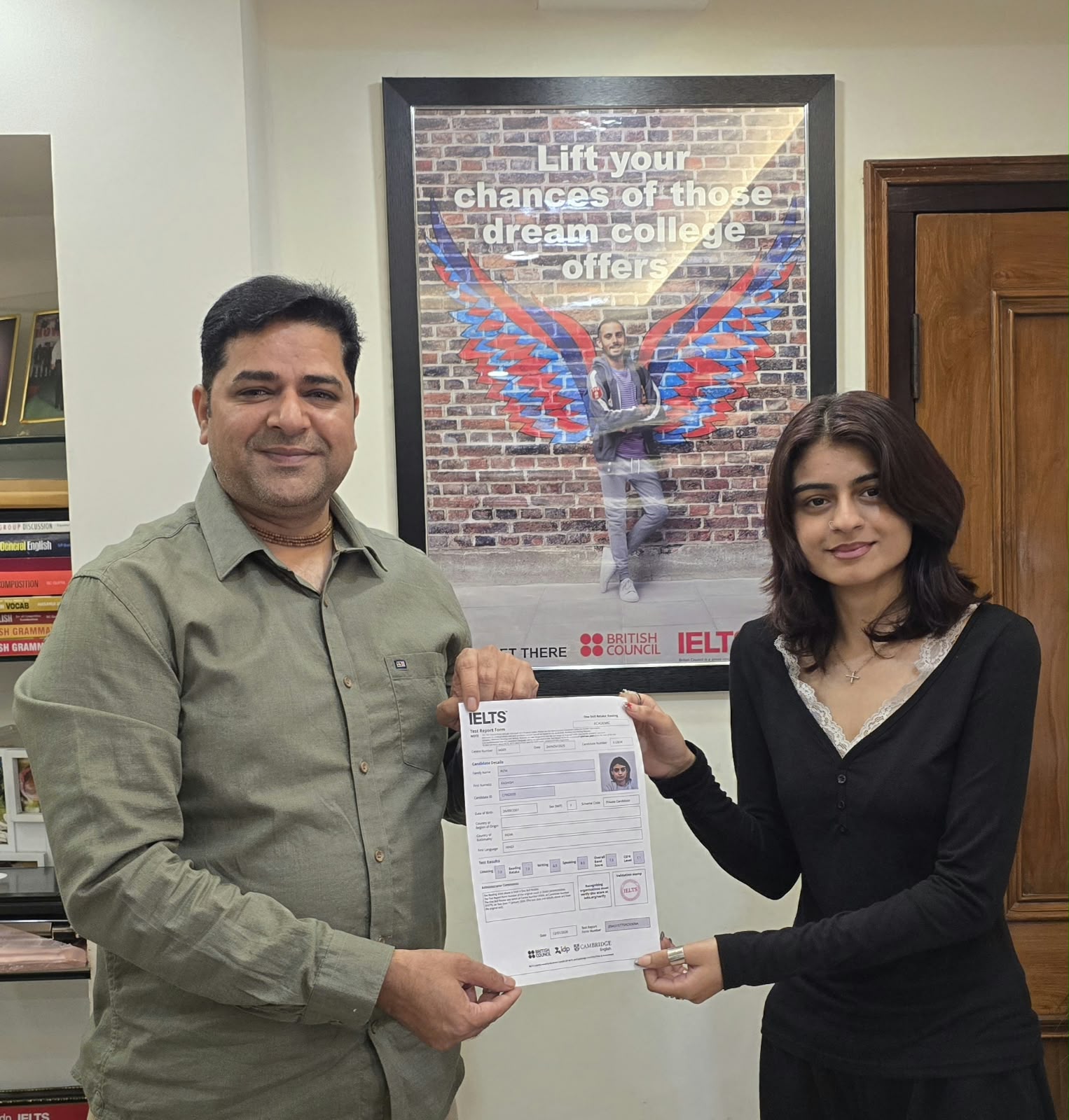 Kashish IELTS result